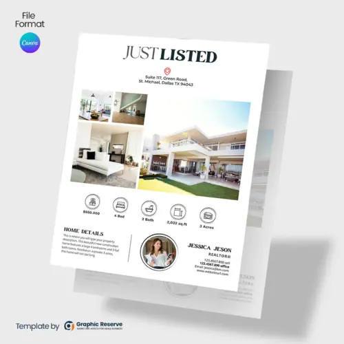 Just-Listed-Real-Estate-Flyer-Design-Canva-template