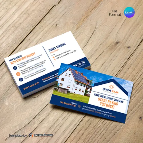 Professional Solar Panel Business Cards