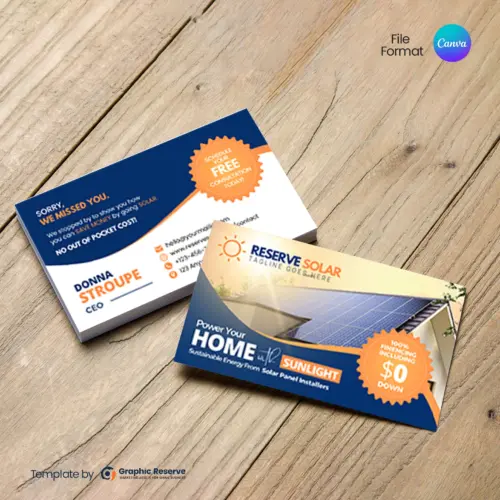 Solar Panel Business Card – Professional Designs for Solar Experts