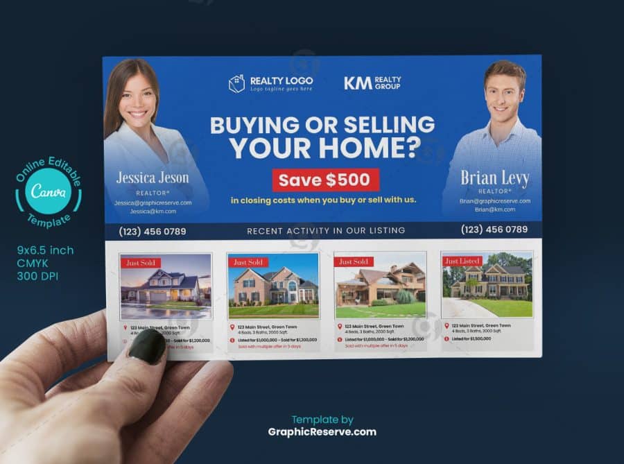 Real Estate EDDM Template (Online Editable Canva Format) Real Estate EDDM Template (Online Editable Canva Format)