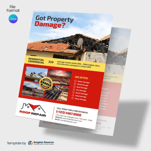 Damage-Property-Repairing-Flyer-Design