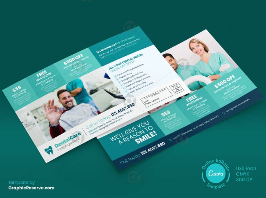 Dental Coupon Mailer Design Back