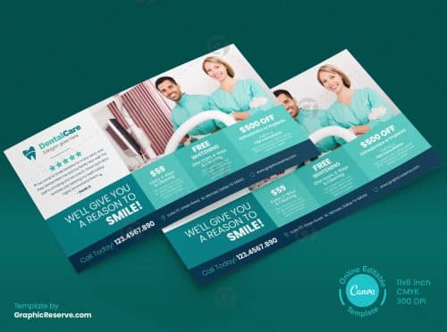 Dental Coupon Mailer Design Front