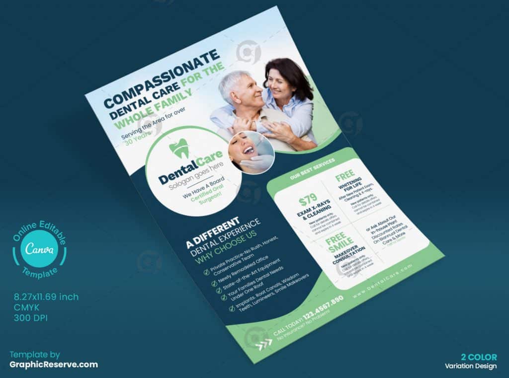 Dental Promotional Service Flyer Green