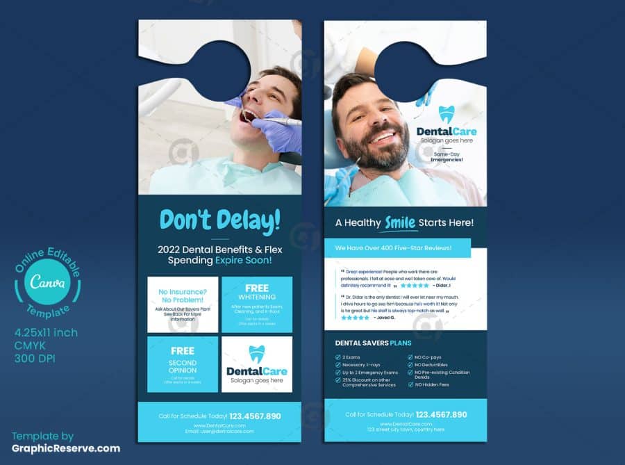 Dental Service Door Hanger