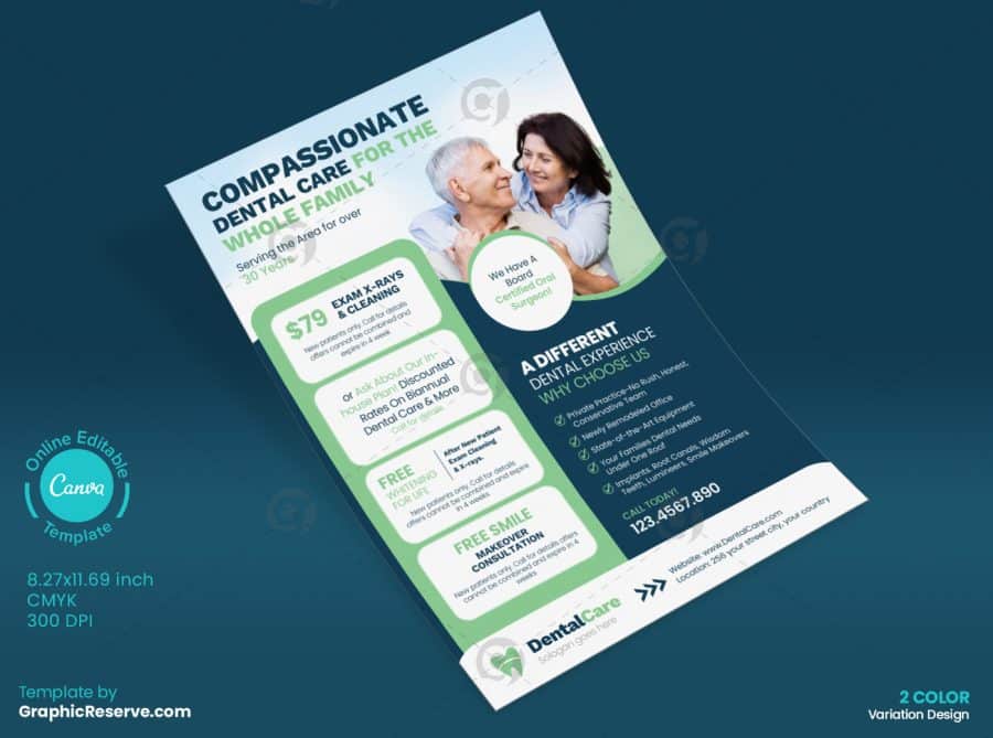 Dental Service Offer Flyer Green