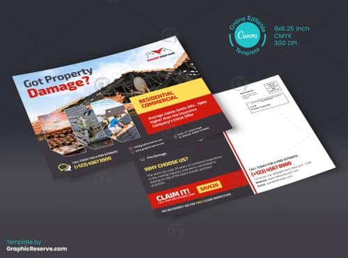 Property Damage Roofing Direct Mail EDDM Front