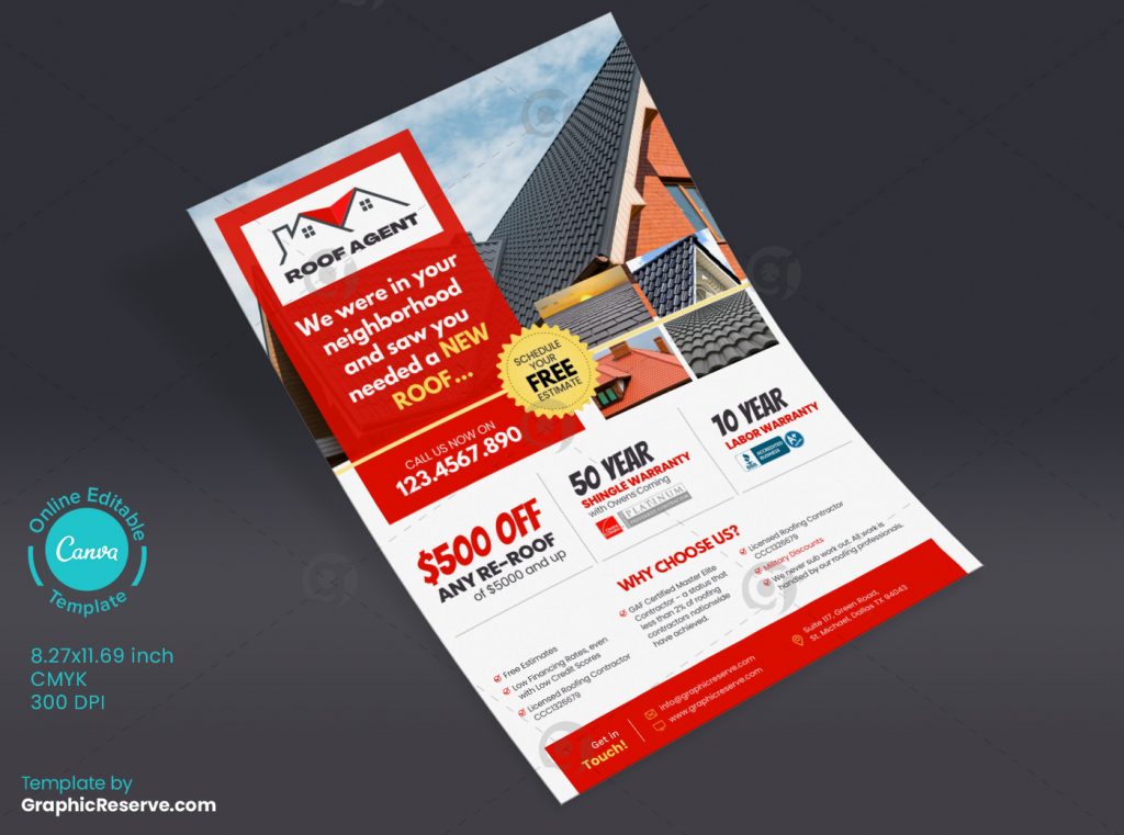 Re Roofing Flyer Design