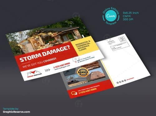 Roof Repairing EDDM Mailer Design Front