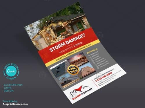 Roof Repairing Flyer Design