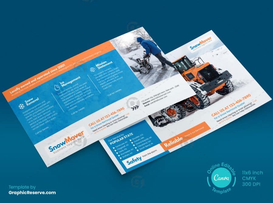 Snow Removal Service EDDM Mailer Design Back