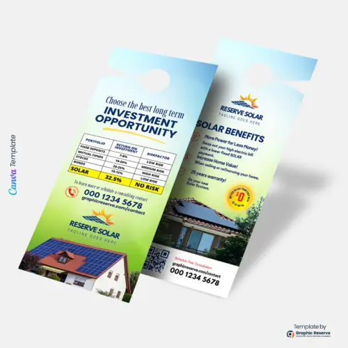 Solar Door Hanger Design Template