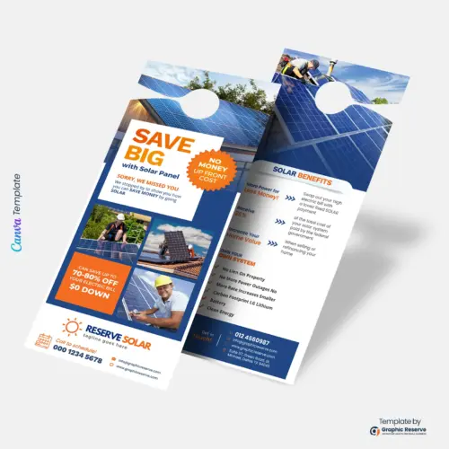 Solar Door Hanger Template (Online Editable Canva Design)