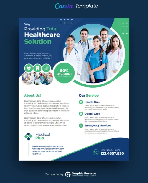 Editable Canva Template for Medical Practice Flyers