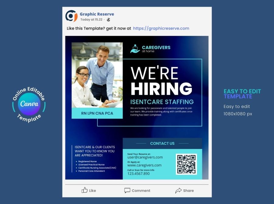 Caregivers Hiring Social Media Post