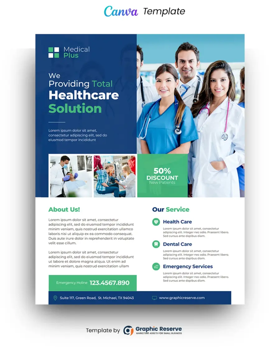 Medical Flyer Design Template - Editable in Canva
