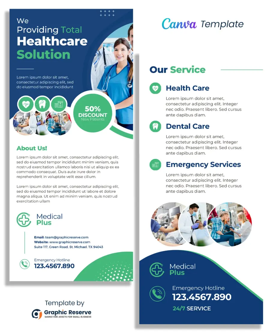 Medical DL Flyer Design Canva Template