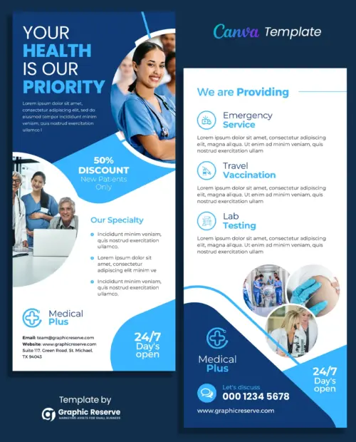 Medical DL Flyer Canva Template