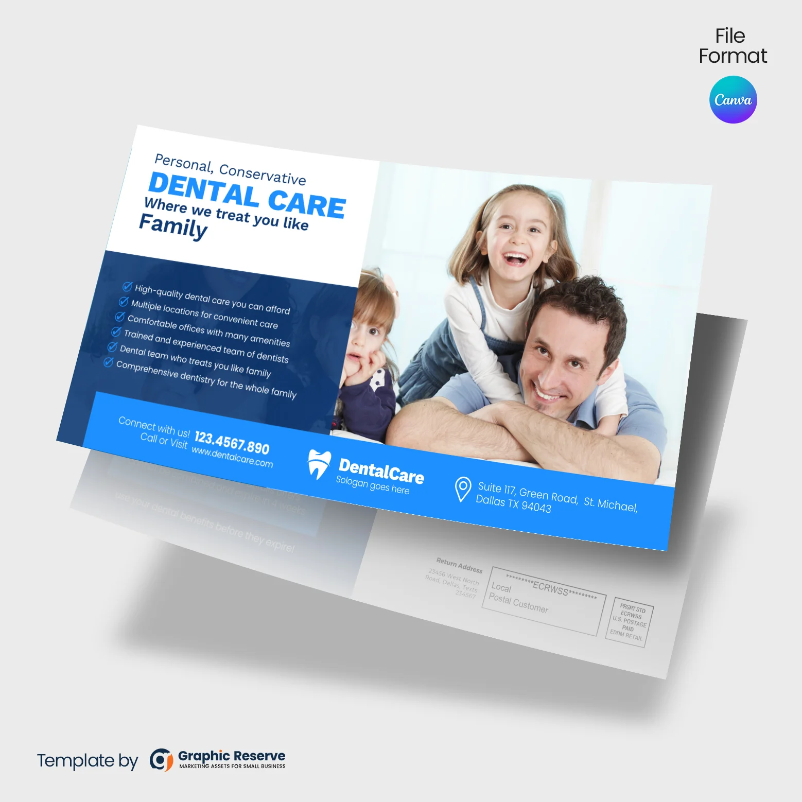 Dental-Coupon-Postcard-EDDM-Design-Canva-Editable-Template