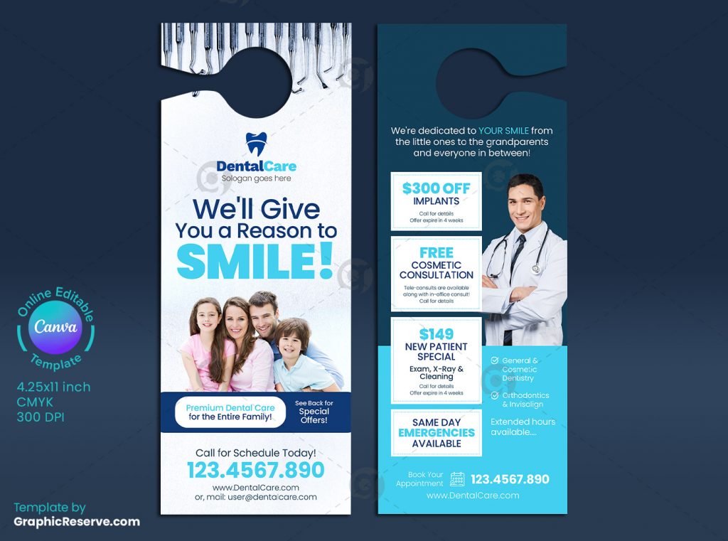Dental Promotional Door Hanger