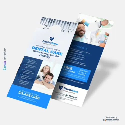 Dental-Trusted-Service-Door-Hanger-Canva-Template