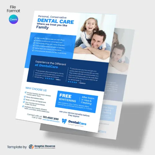 Dental Trusted Service Flyer Canva template