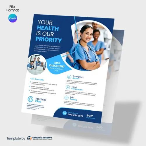 Healthcare Flyer Design Template - Customizable in Canva