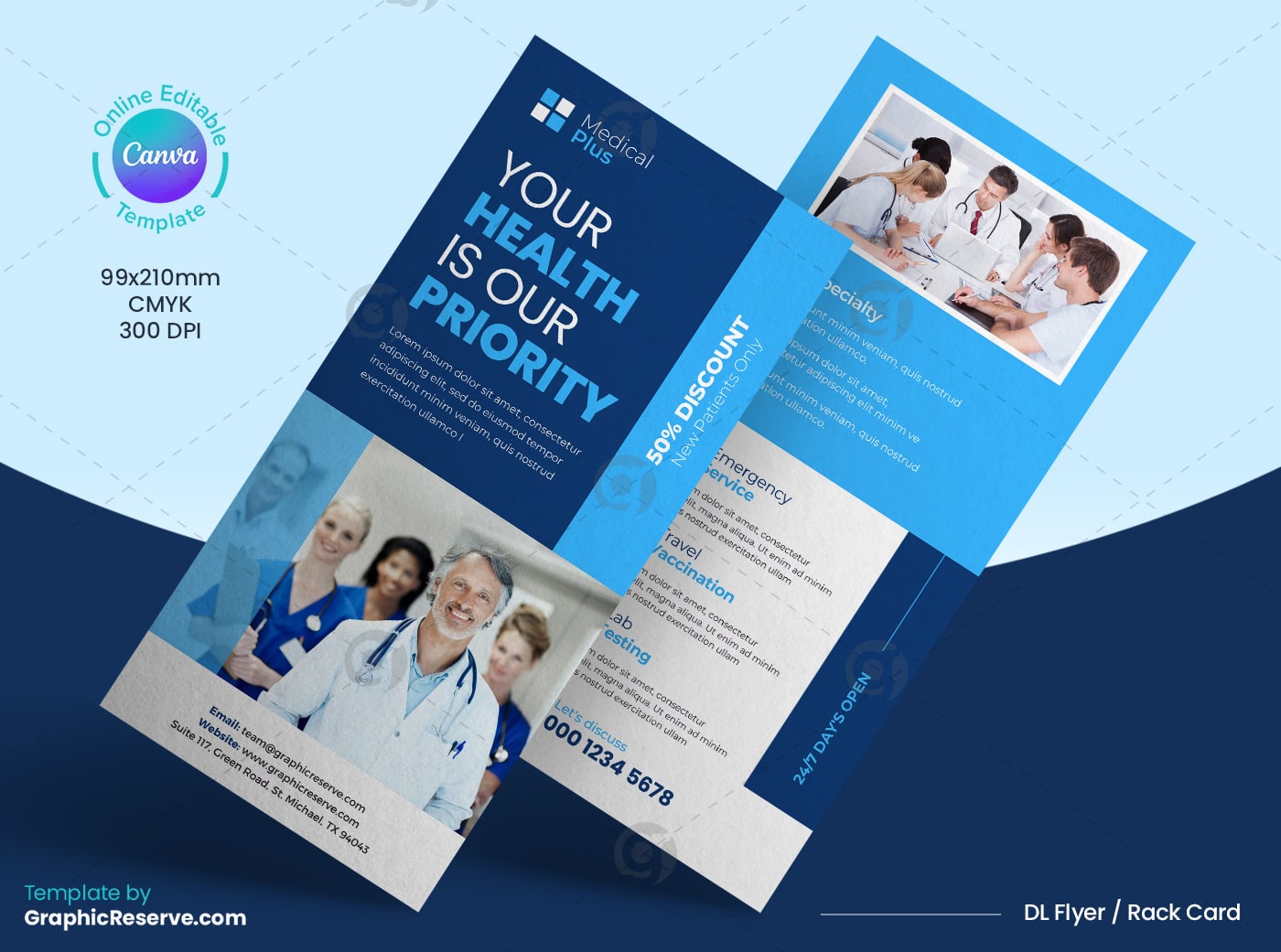 Medical DL Flyer Canva Template