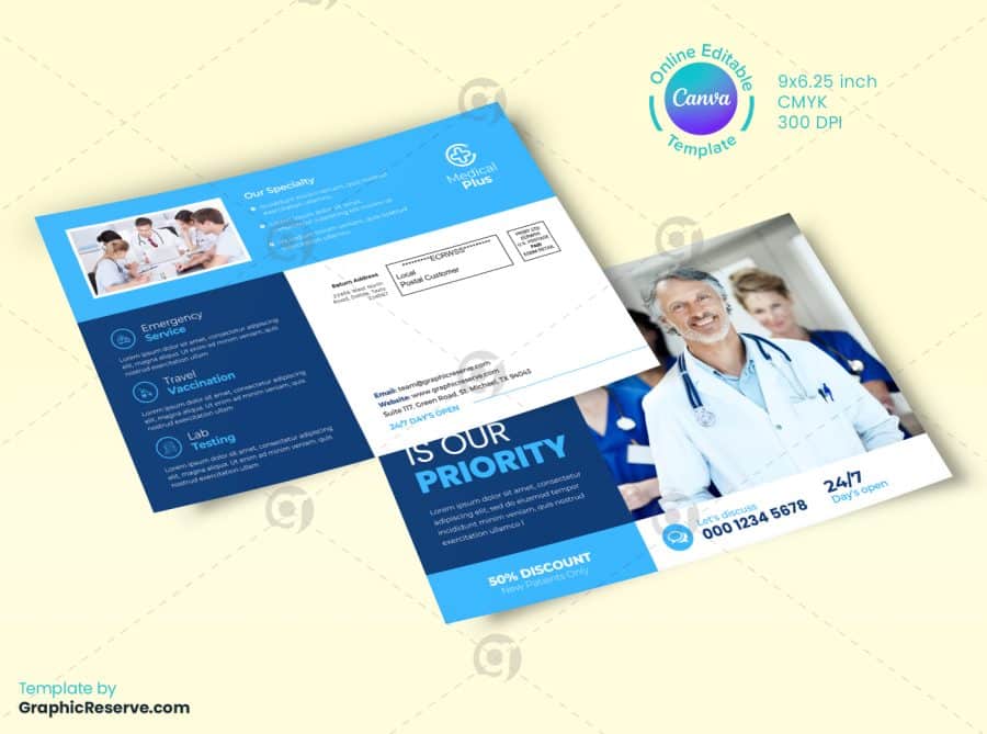 Medical Direct Mail EDDM Postcard Back