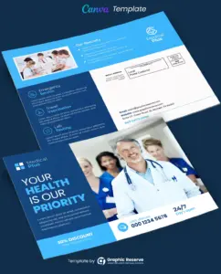 Medical Direct Mail EDDM Postcard Canva Template – Canva template