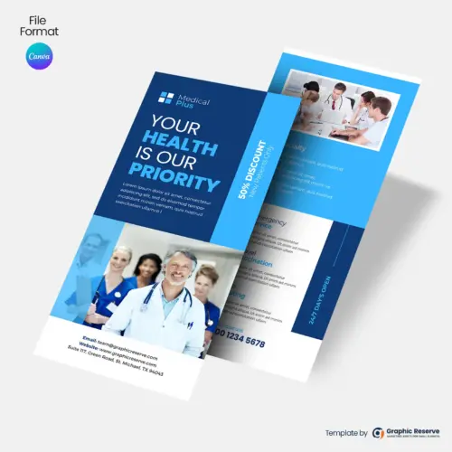 Medical-Rack-Card-DL-Flyer-Canva-Template Design