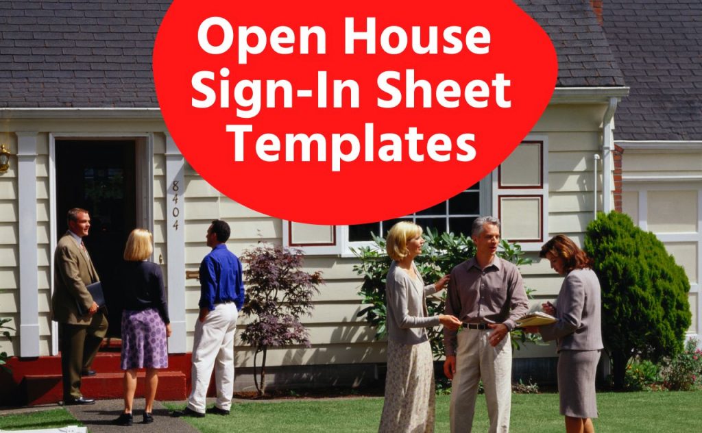 Open House Sign In Sheet Templates