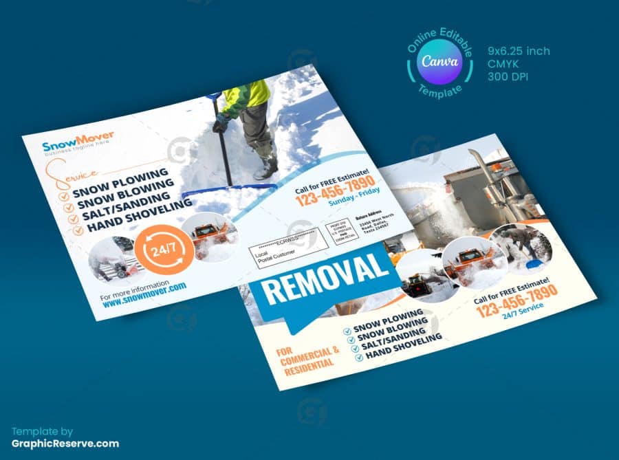 Snow Removal Direct Mail EDDM Back