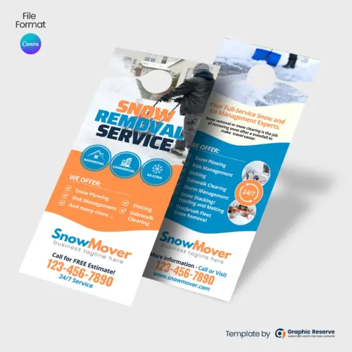 Snow-Removal-Service-Door-Hanger-Canva-template