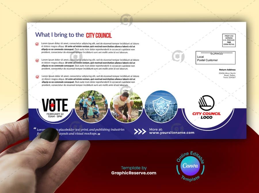Election Candidate EDDM Mailer Design Back