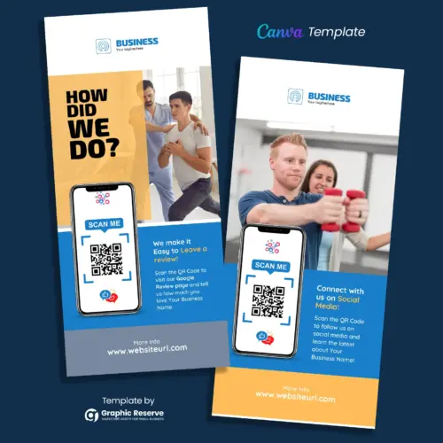 Patients Review Rack Card Canva Template