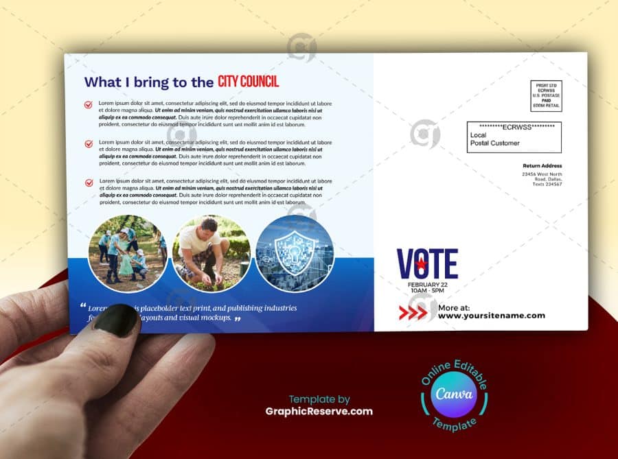 Political EDDM Mailer Design Back