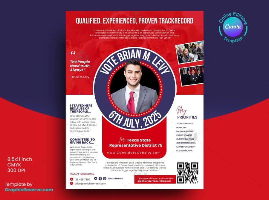 Political Flyer Template Canva