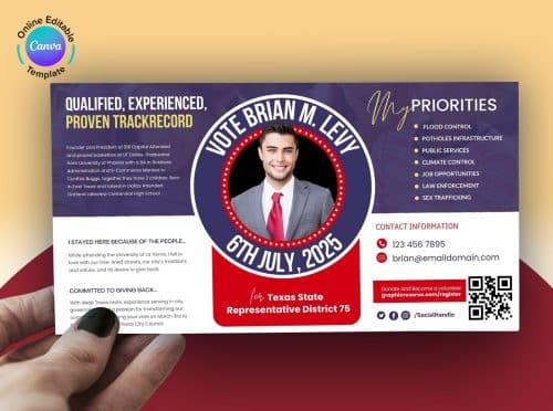 Political mailer template