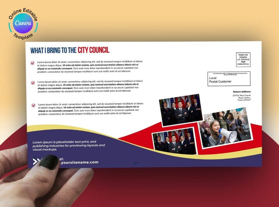 political mailer design template