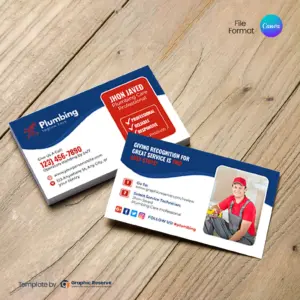 Editable Canva Business Card Templates for Plumbing Professionals – Canva template
