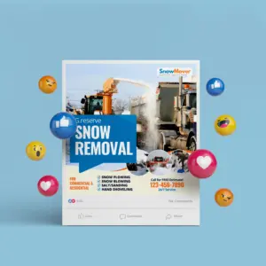 Engaging Snow Removal Designs for Social Media Marketing