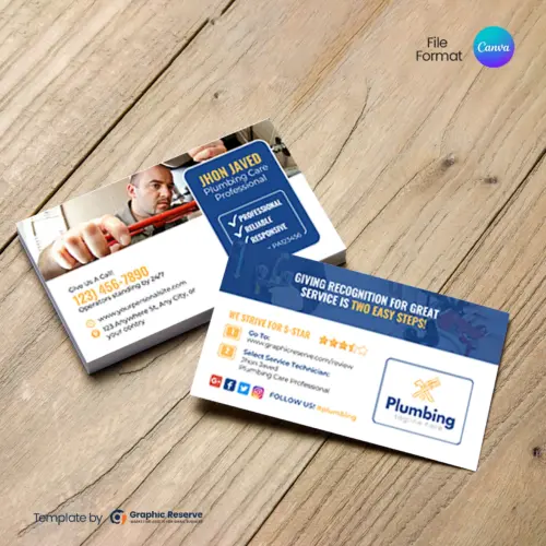 Plumber Business Card (Canva Template)