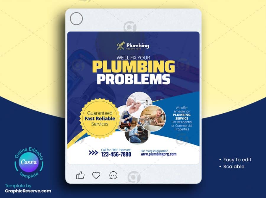 Plumbing Replacement Social Media Post