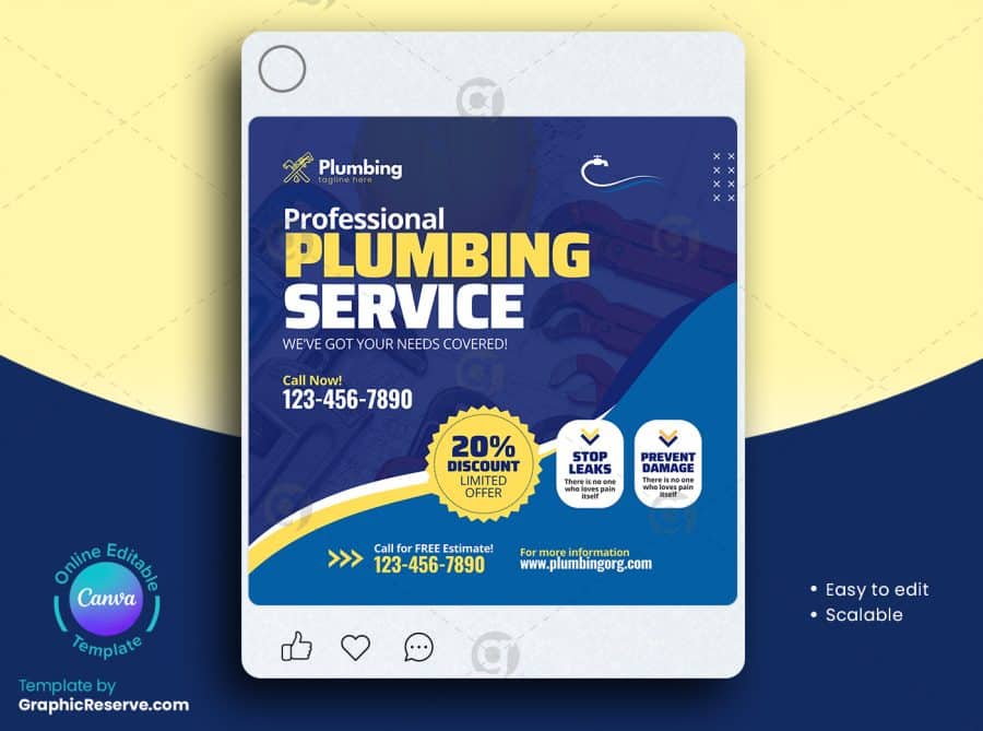 Professional Plumbing Social Media Post