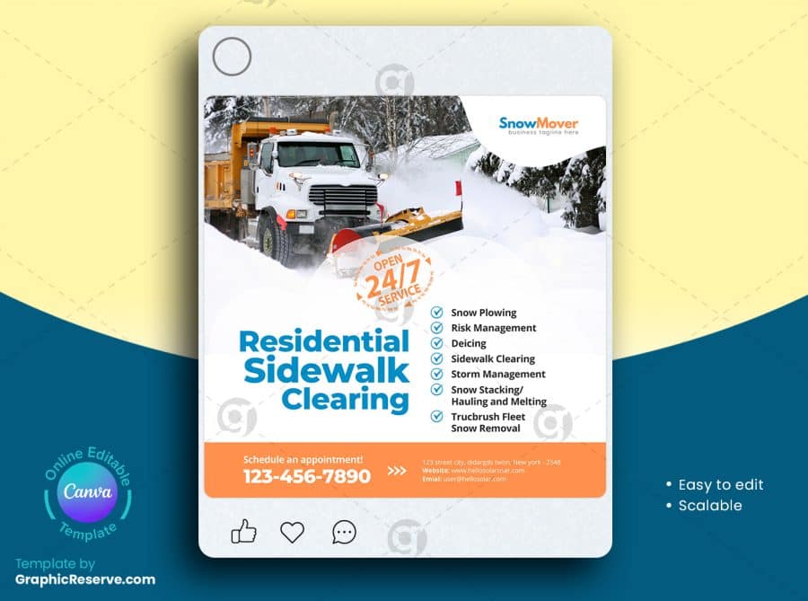 Sidewalk Cleaning Social Media Post