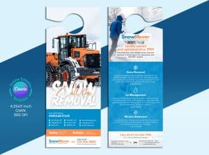 Snow Removal Service Door Hanger Design