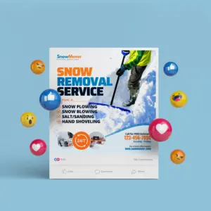 Snow Removal Social Media Marketing Canva Template for Solar Businesses