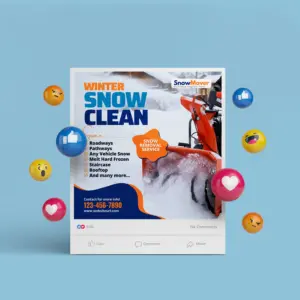 Snow Removal & Solar Energy Marketing Poster Template (Canva)