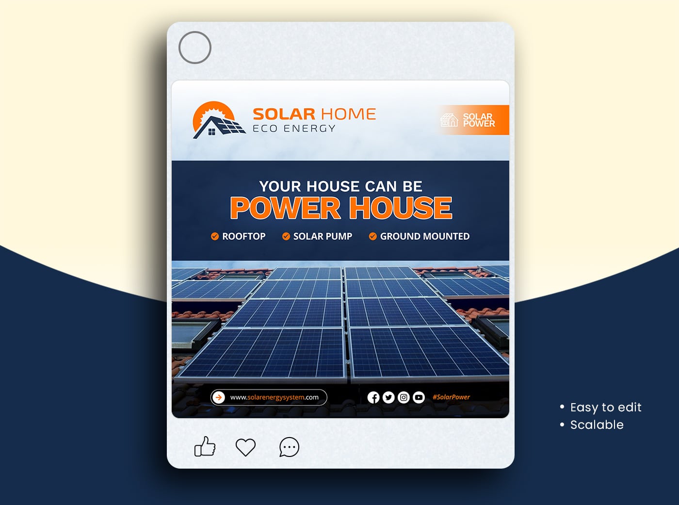Solar Social Media Posts Template Bundle for Digital Marketing V1 ...